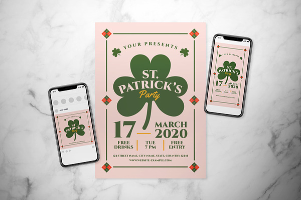 St. Patrick's Party Flyer Set