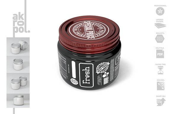 Jar Mock Up in Product Mockups - product preview 3