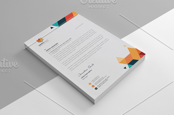 Geometric Letterhead in Stationery Templates - product preview 1
