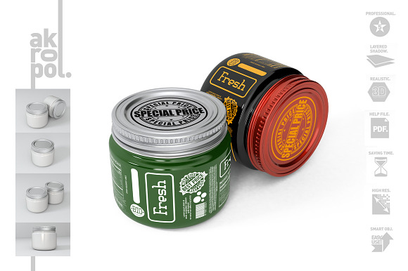 Jar Mock Up in Product Mockups - product preview 5