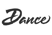 Dance vector lettering