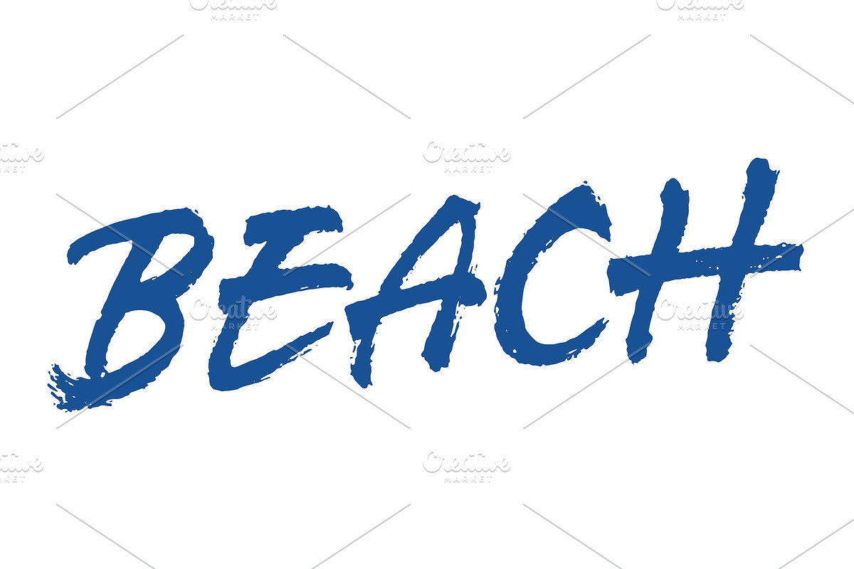 Beach vector lettering in Illustrations - product preview 8