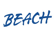 Beach vector lettering