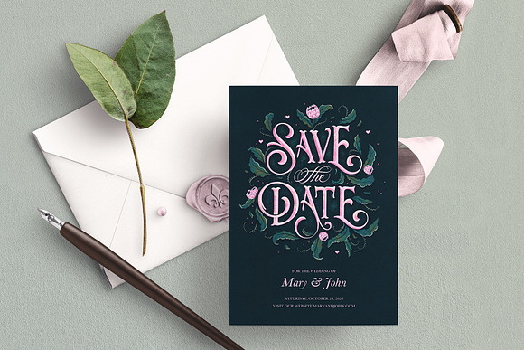 Wedding Save the Date Card Template in Wedding Templates - product preview 1
