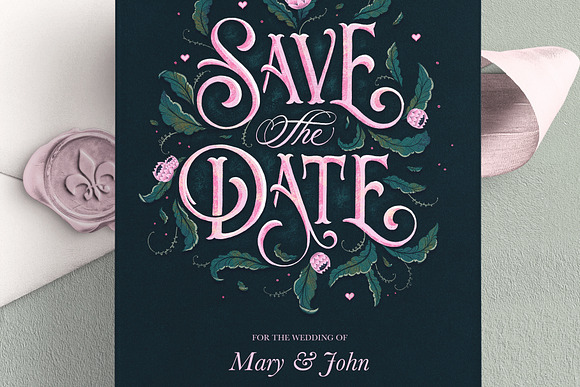Wedding Save the Date Card Template in Wedding Templates - product preview 3