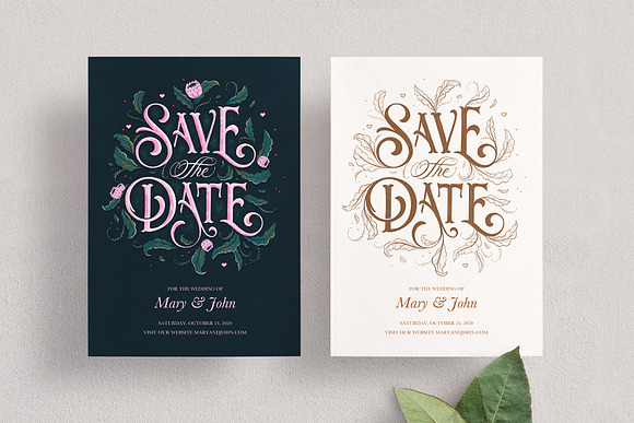Wedding Save the Date Card Template in Wedding Templates - product preview 4