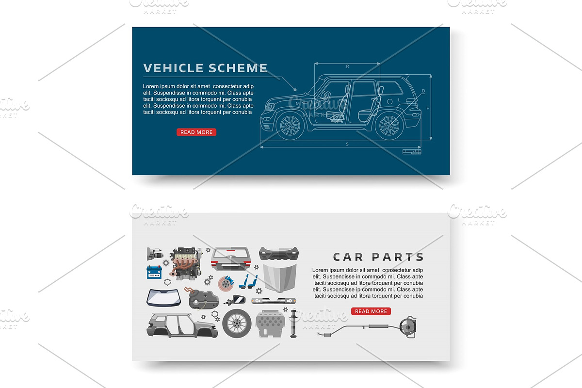 Car spares and auto parts with in Illustrations - product preview 8