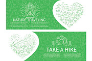 Nature travel horisontal banner