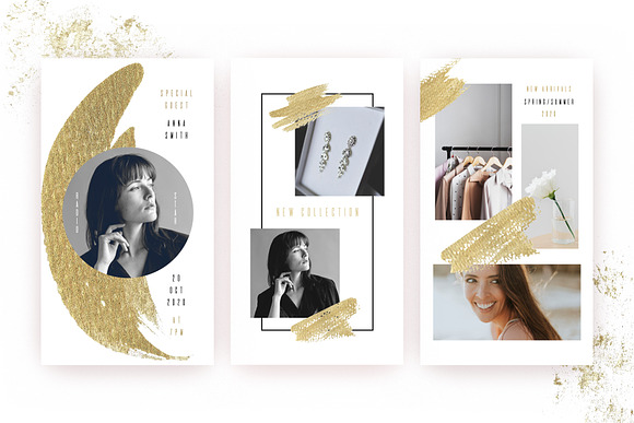 Gold Black&White Insta Stories in Instagram Templates - product preview 6