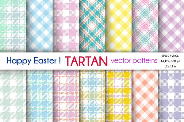 Easter Tartan and Gingham Plaid