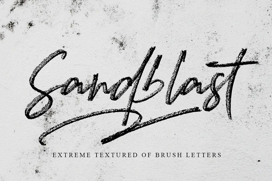 Sandblast Extreme Texture Brush Font in Blackletter Fonts - product preview 8
