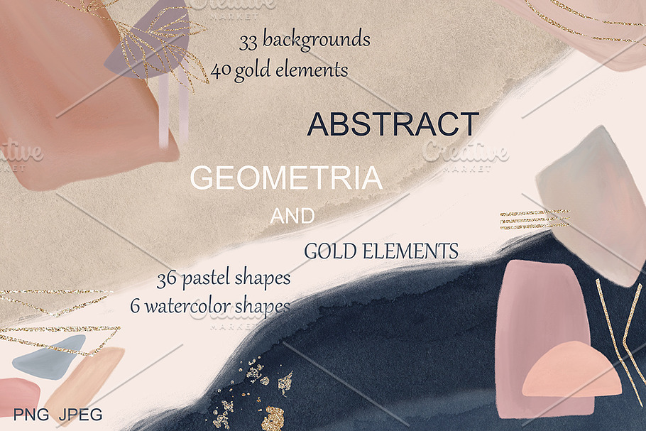 Abstract, Gold  And Geometria.