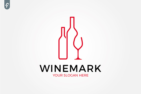 Wine Mark Logo in Logo Templates - product preview 1