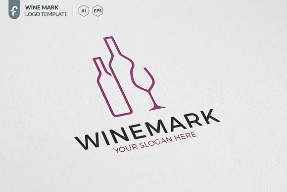 Wine Mark Logo in Logo Templates - product preview 2