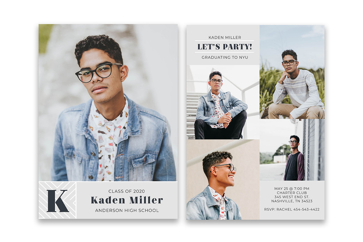 Senior Graduation Card Template in Card Templates - product preview 8