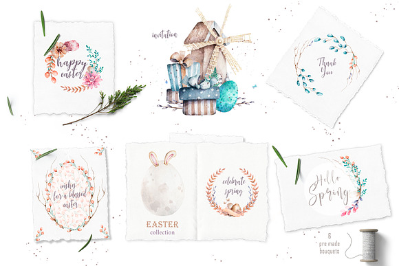 Happy Easter Spring Set in Illustrations - product preview 7