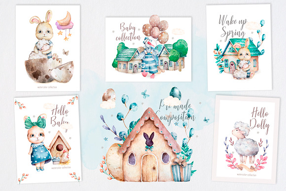 Happy Easter Spring Set in Illustrations - product preview 8