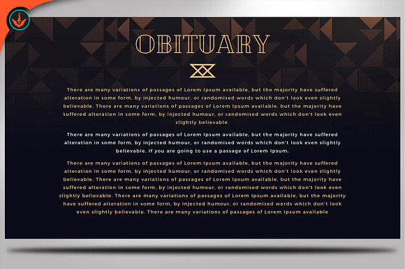 Art Deco Funeral PowerPoint Template in PowerPoint Templates - product preview 4