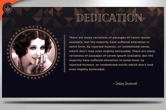 Art Deco Funeral PowerPoint Template in PowerPoint Templates - product preview 6