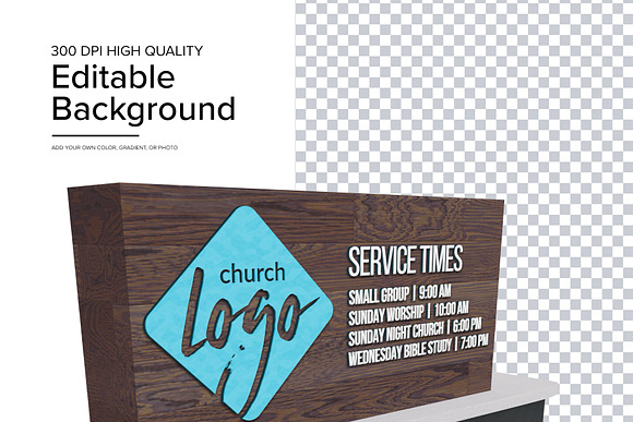 Frontage Church Sign Mockup in Branding Mockups - product preview 1