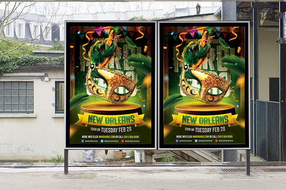 Mardi Gras Carnival Flyer in Flyer Templates - product preview 2