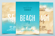 Summer beach party flyer template