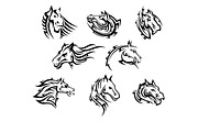 Horse head tribal tattoos