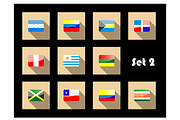 International country flags set on f