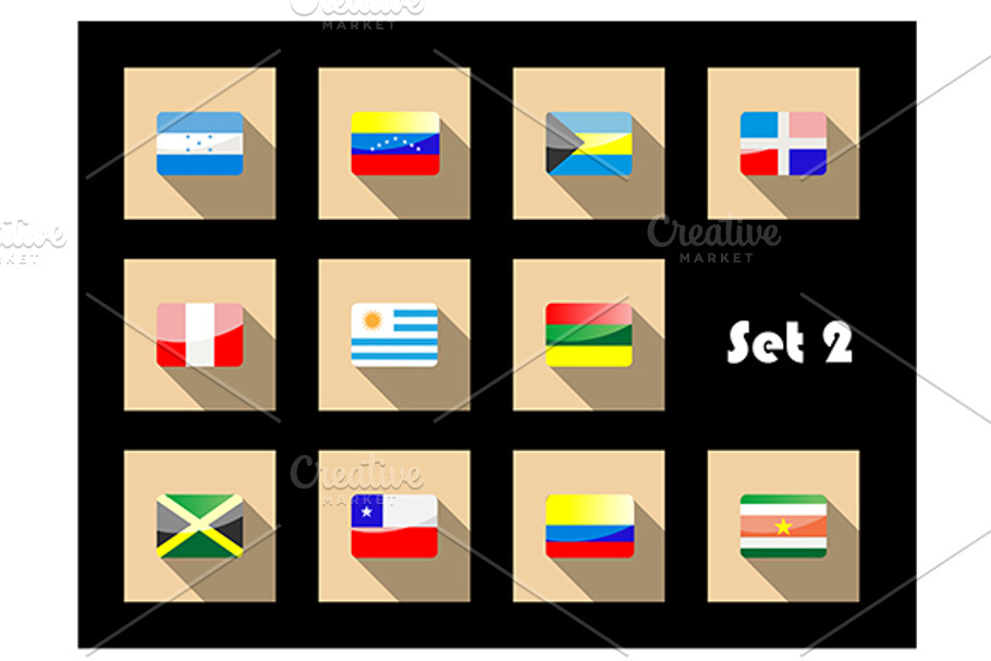 International country flags set on f in Graphics - product preview 8