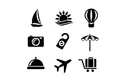 Set of travel and tourism icons