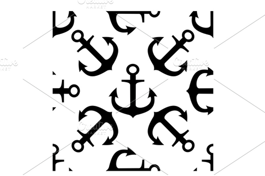 Seamless pattern of ships anchors in Graphics - product preview 8
