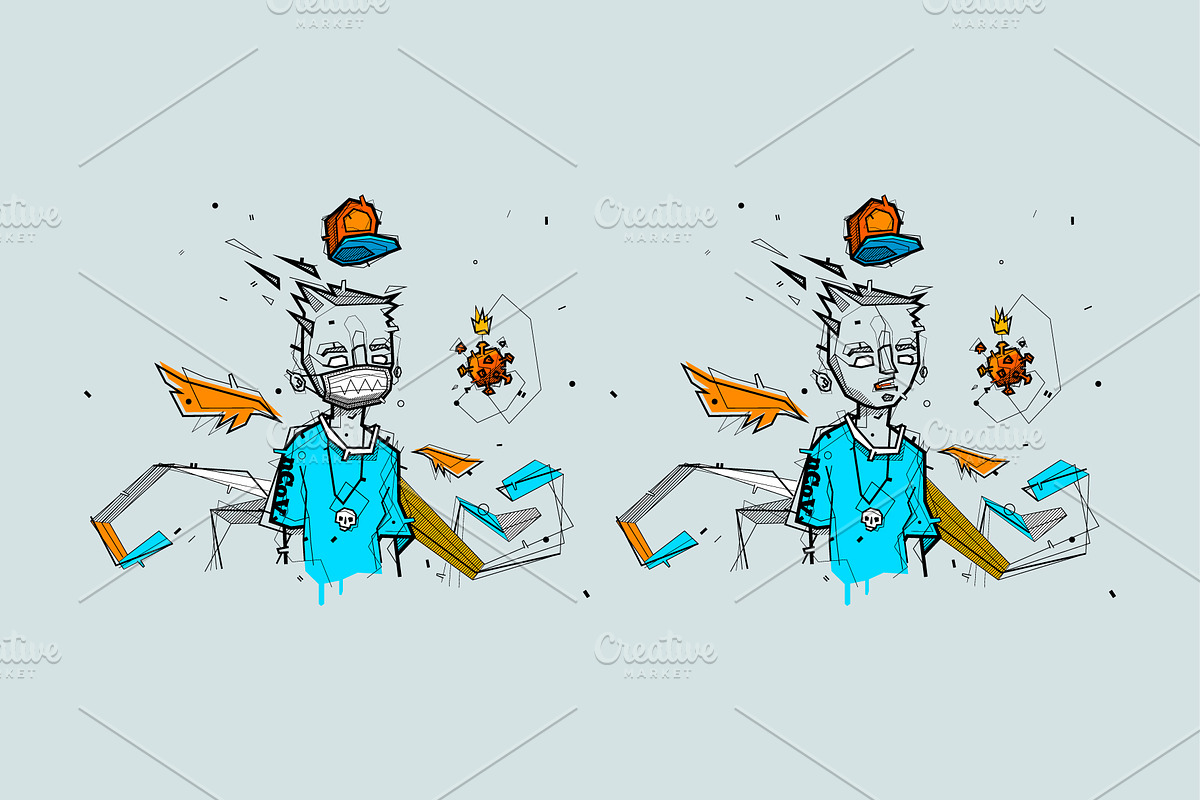coronavirus nCoV and medical mask in Illustrations - product preview 8