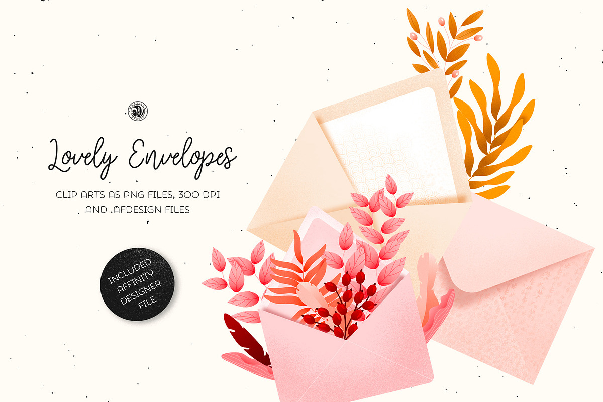 Lovely Envelopes in Illustrations - product preview 8