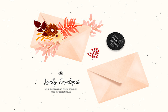 Lovely Envelopes in Illustrations - product preview 6