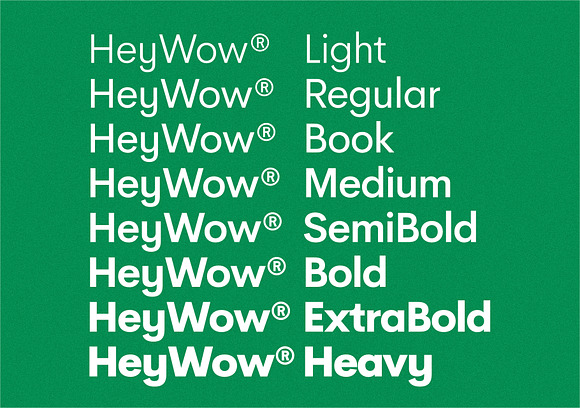 HeyWow Typeface in Sans-Serif Fonts - product preview 1
