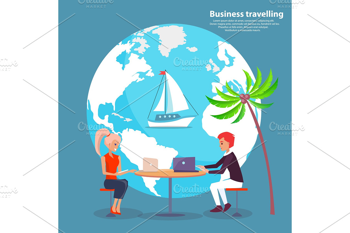 Business Travelling and People in Illustrations - product preview 8