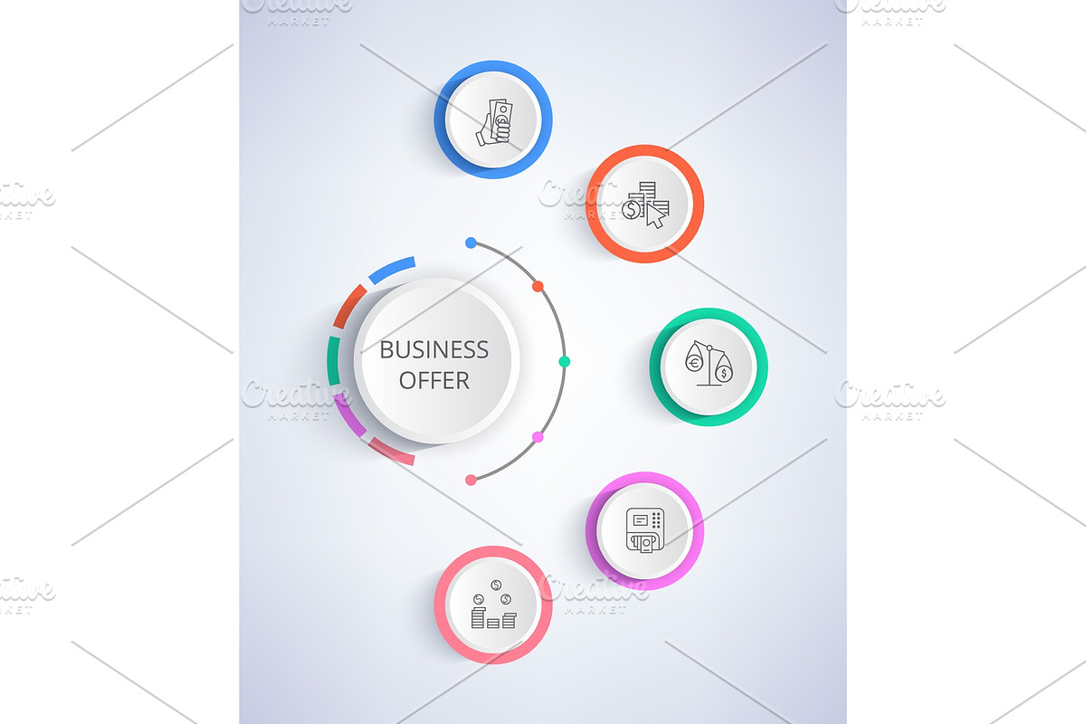 Business Offer Set of Icons Growing in Illustrations - product preview 8