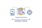 Targeted advertising concept icon