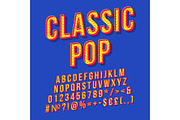 Classic pop vintage 3d lettering