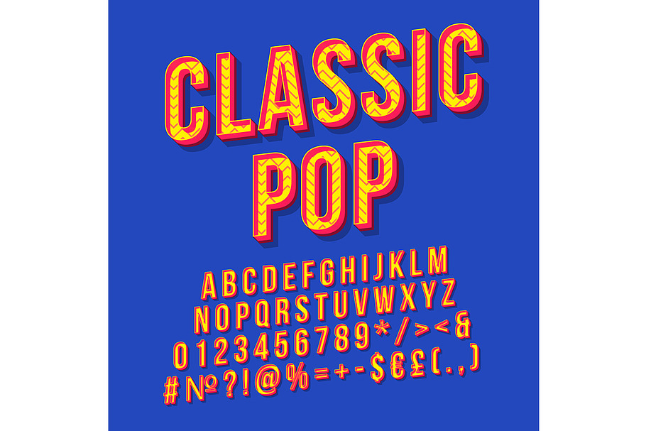 Classic pop vintage 3d lettering in Add-Ons - product preview 8