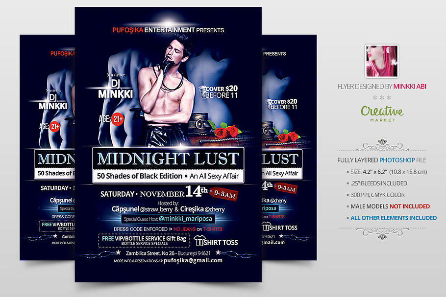 Midnight Lust Flyer | Poster in Flyer Templates - product preview 8