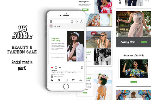 Trendy Social Media Pack in Instagram Templates - product preview 2
