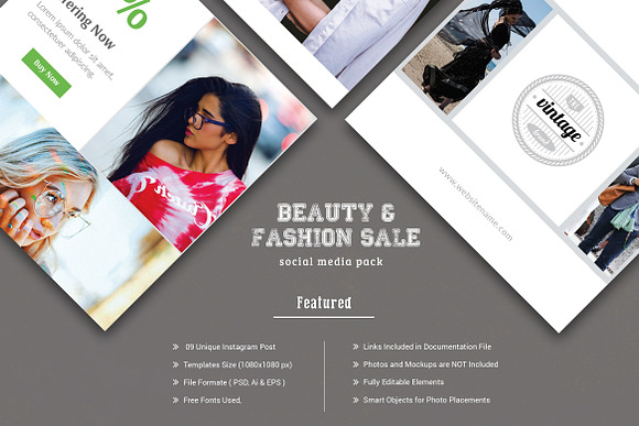 Trendy Social Media Pack in Instagram Templates - product preview 5