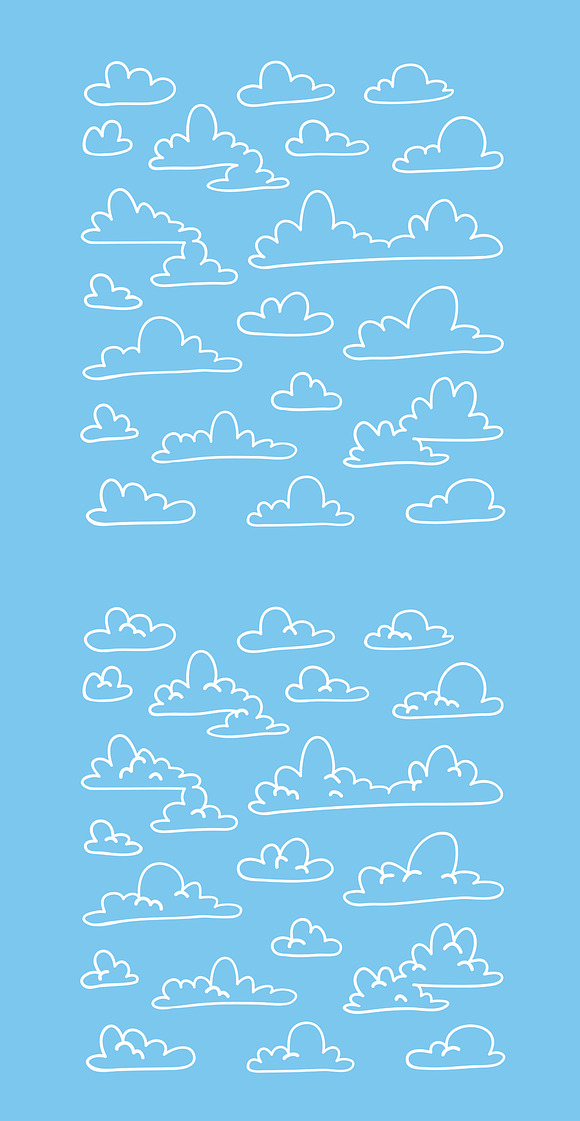 10 sets of clouds and 18 seamless in Illustrations - product preview 5