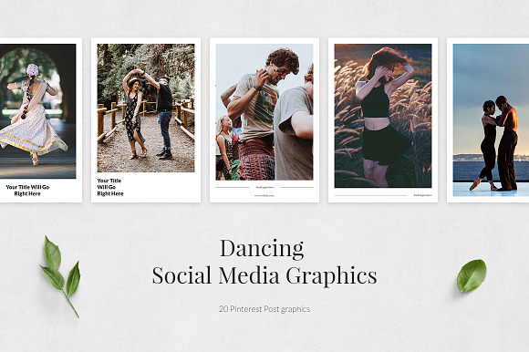 Dancing Pinterest Posts in Pinterest Templates - product preview 1