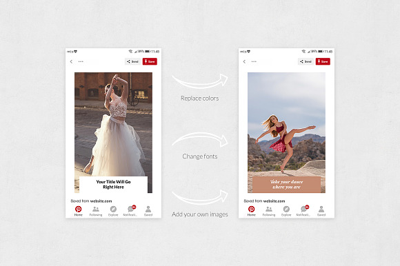 Dancing Pinterest Posts in Pinterest Templates - product preview 4