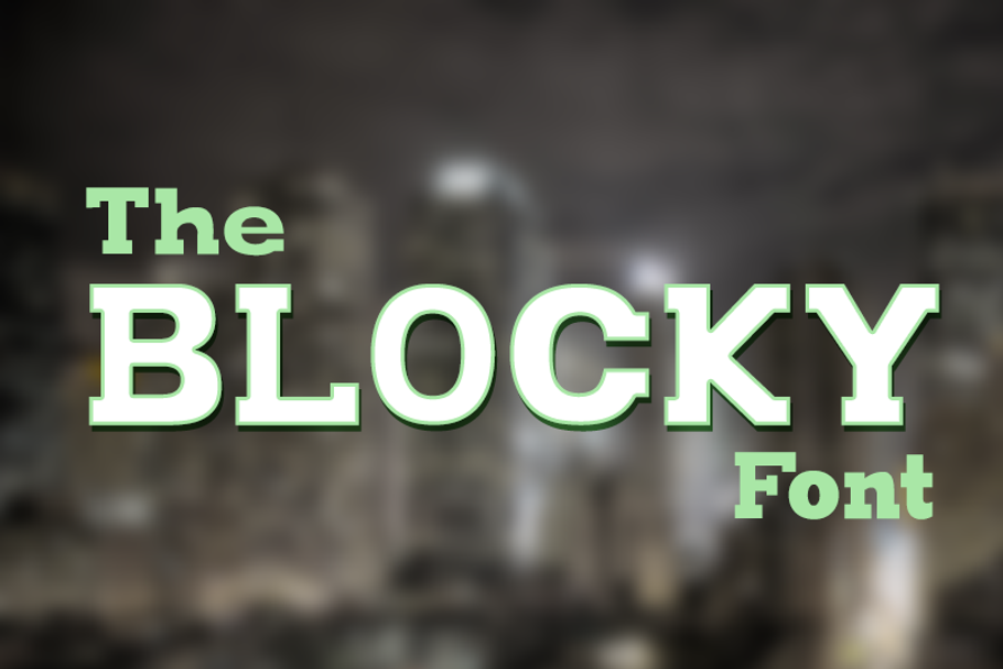 The Blocky Font in Slab Serif Fonts - product preview 8