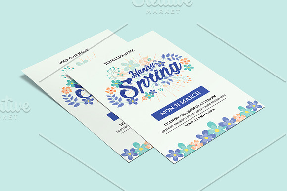 Spring Party Flyer - V1167 in Flyer Templates - product preview 1