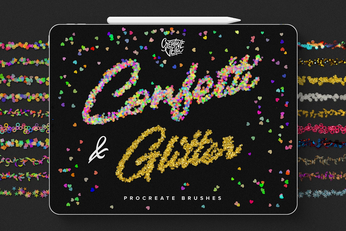 Confetti & Glitter Procreate Brushes in Add-Ons - product preview 8