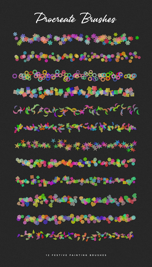 Confetti & Glitter Procreate Brushes in Add-Ons - product preview 3